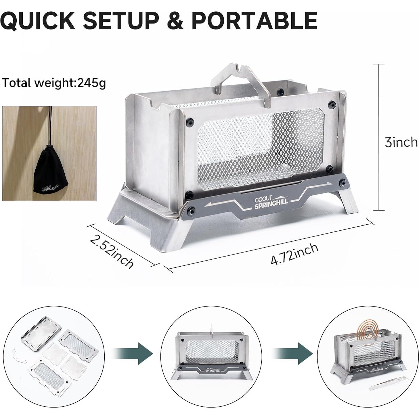 Soporte de Incienso GOOUT SPRINGHILL Portátil Plegable Plata