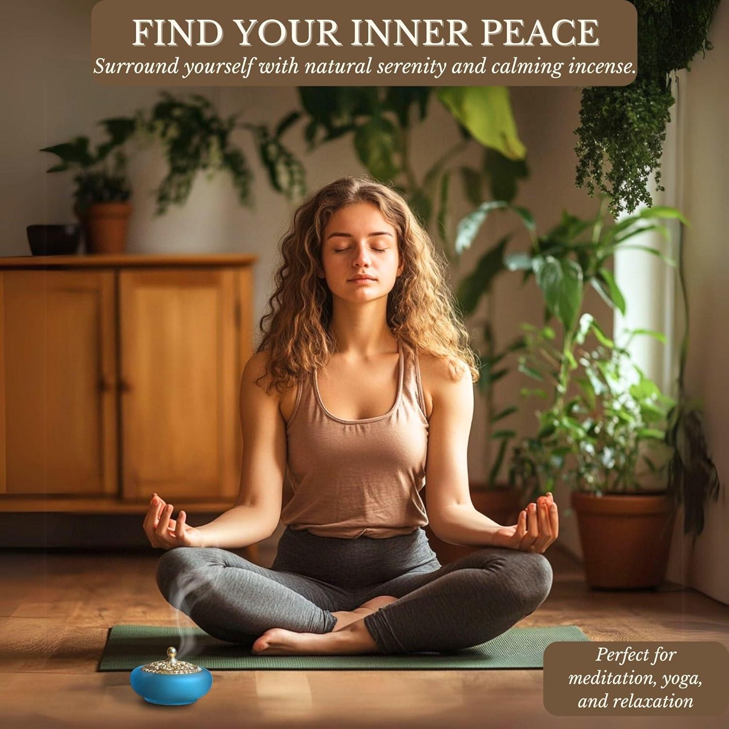 Kit de quemador de incienso en polvo TUDMOEOL - Azul