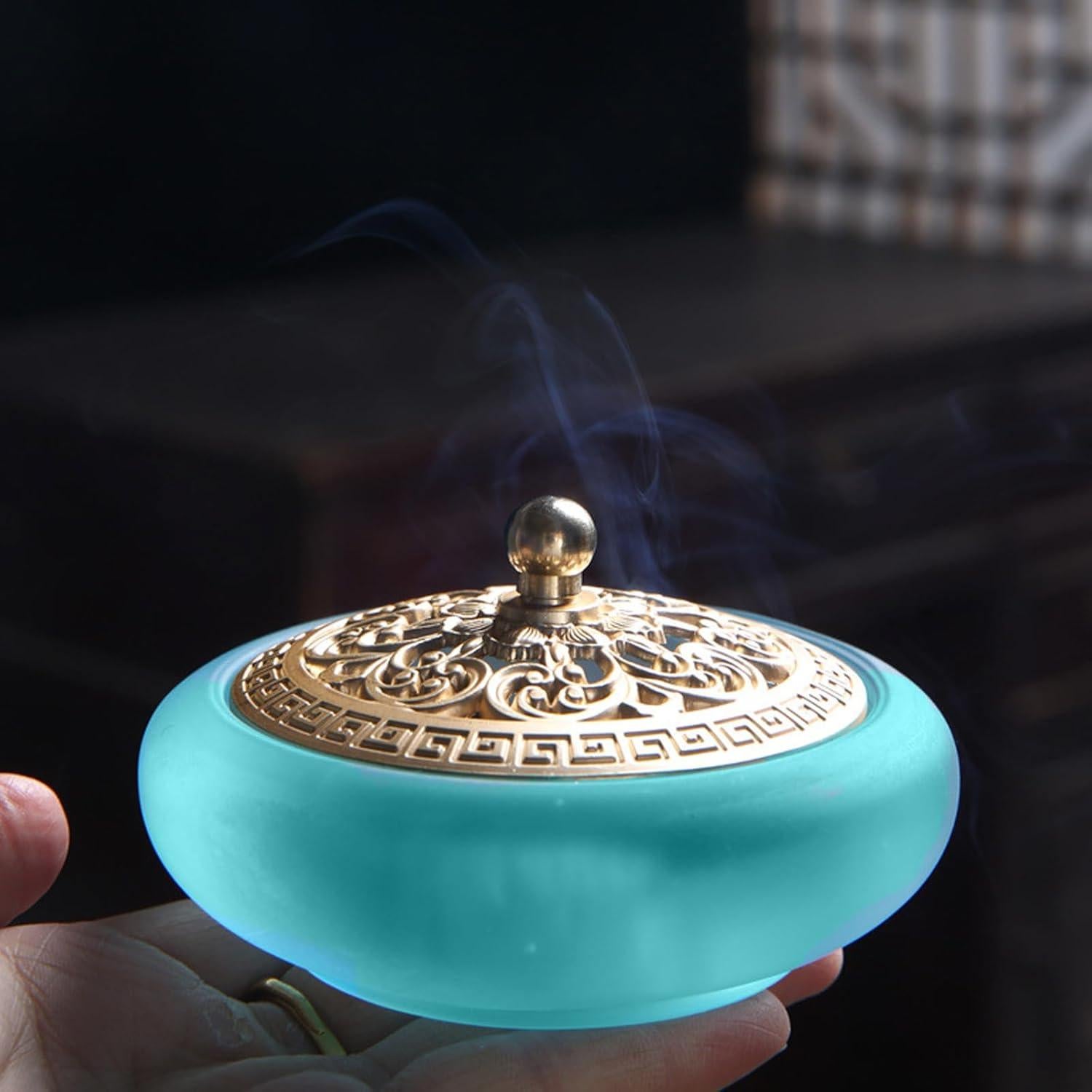 Kit de quemador de incienso en polvo TUDMOEOL - Azul