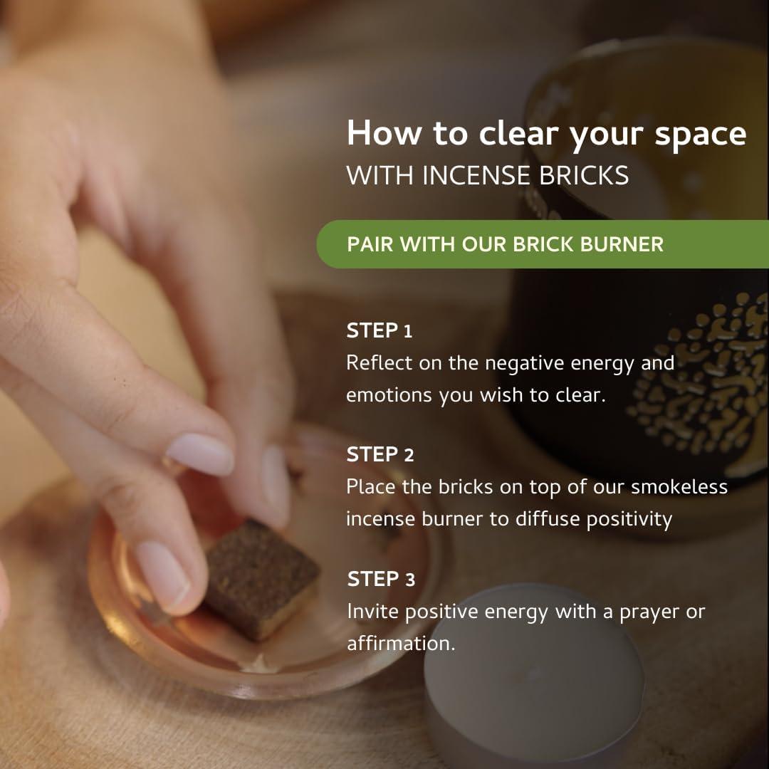 Ladrillos de Incienso Palo Santo Aromafume 18 Piezas con Quemador