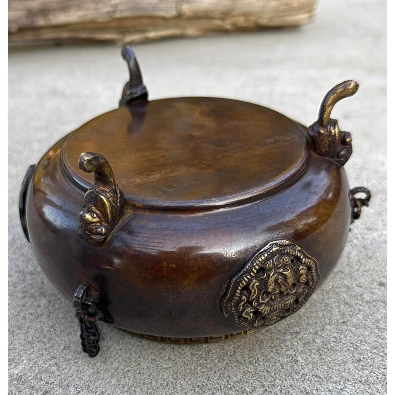 Horno de Incienso Colgante DharmaObjects Cobre 14x11.4 cm