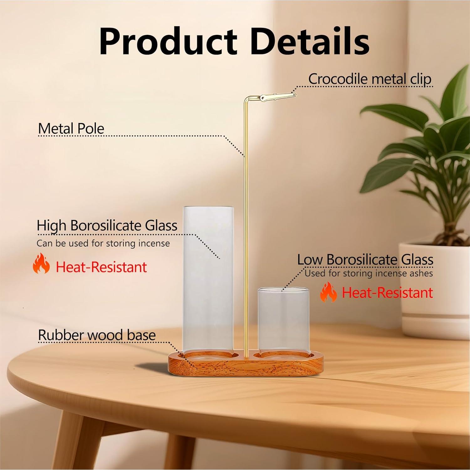 Soporte de Incienso 2 en 1 huulmood con Captador de Cenizas