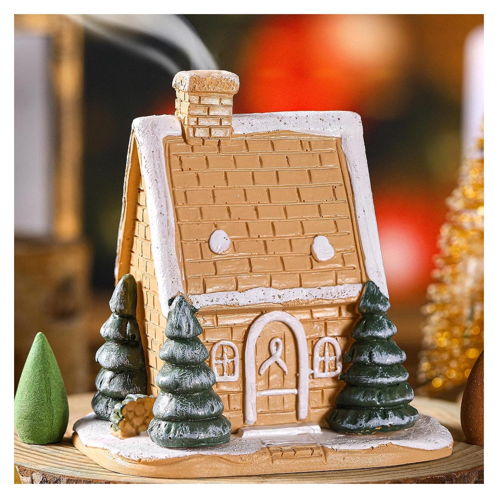 Soporte de Incienso de Retroceso Sieral Casa de Jengibre 10 cm