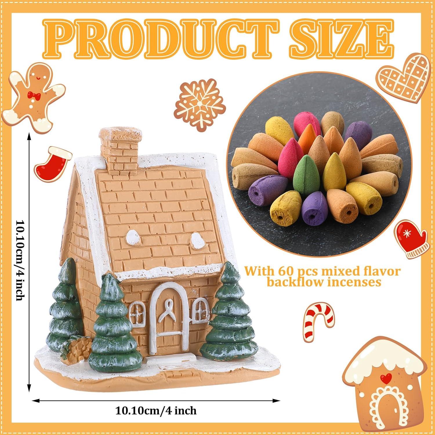 Soporte de Incienso de Retroceso Sieral Casa de Jengibre 10 cm