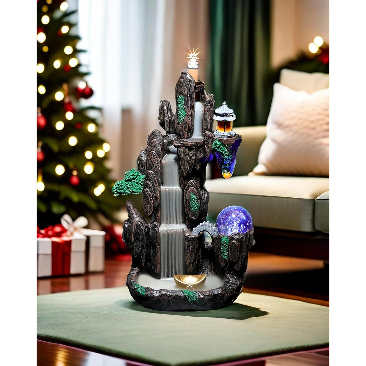 Quemador de Incienso de Retroceso Semli con 100 Conos y 35 Palos