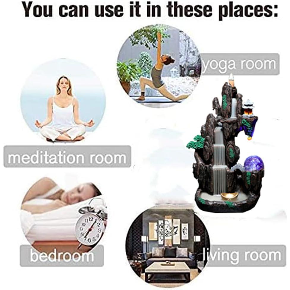 Quemador de Incienso de Retroceso Semli con 100 Conos y 35 Palos