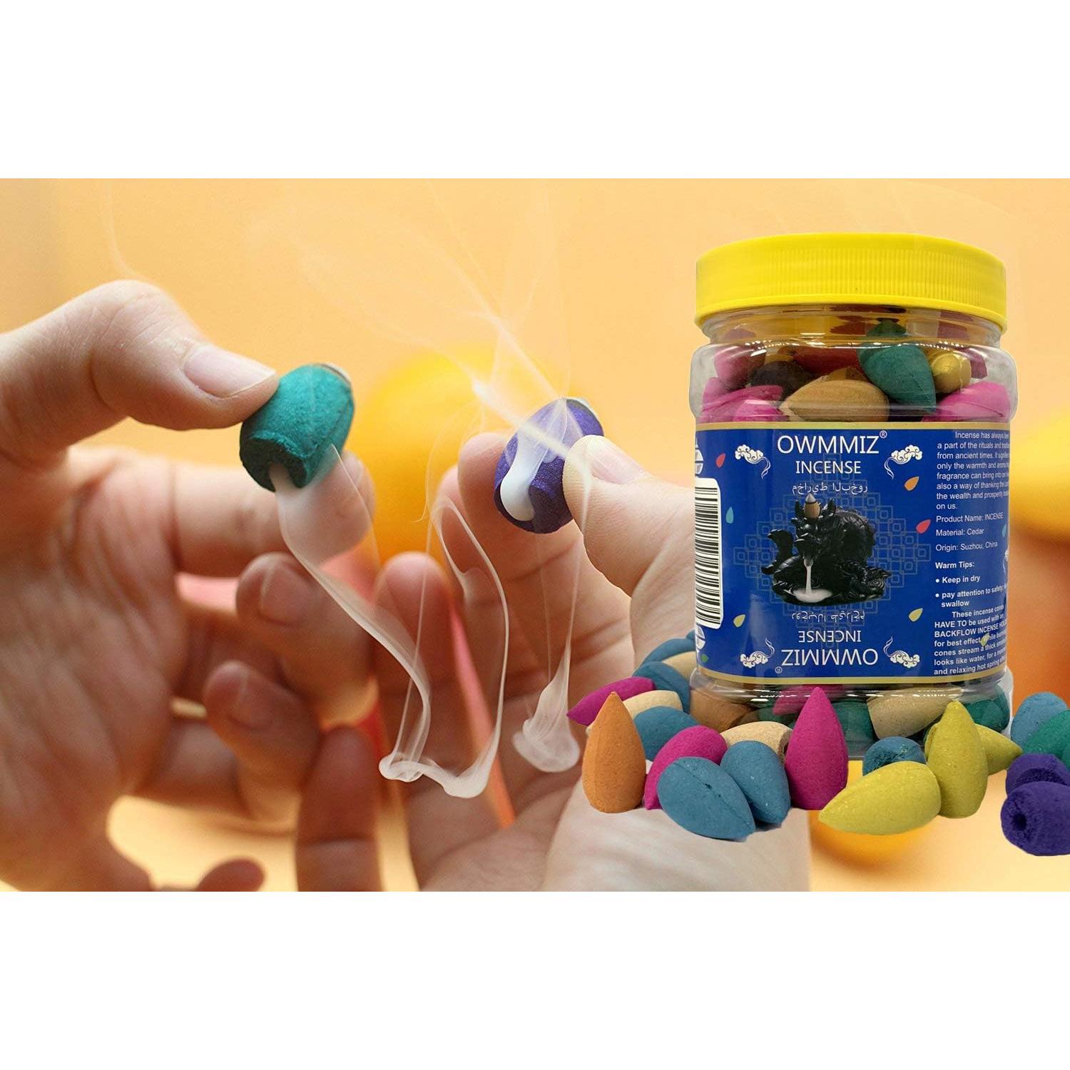 170 Conos de Incienso Retroceso OWMMIZ 7 Aromas Naturales