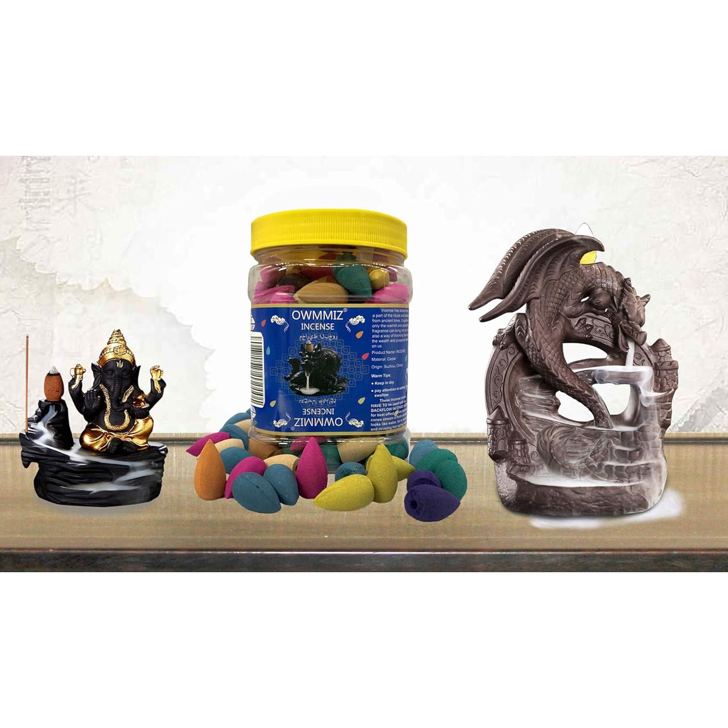 170 Conos de Incienso Retroceso OWMMIZ 7 Aromas Naturales