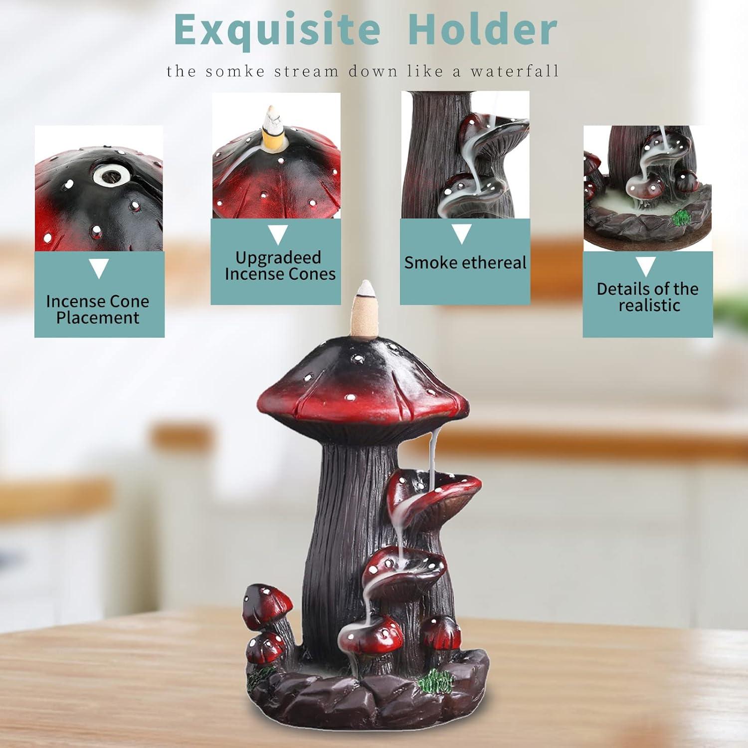 Quemador de Incienso Retroceso YYW Hongo de Resina 300g