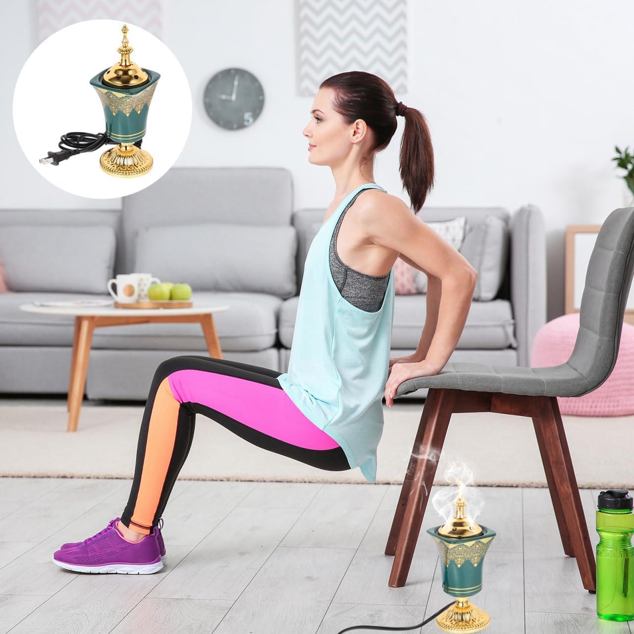 Quemador de Incienso Eléctrico Ciieeo Verde 19.5x7.5cm