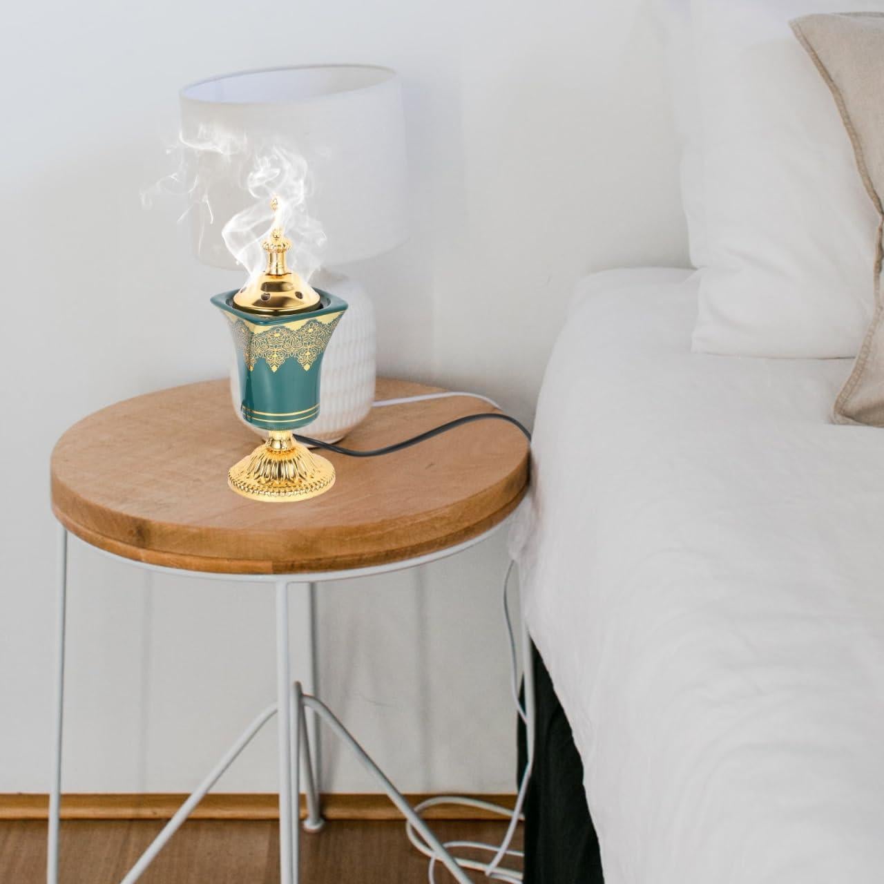 Quemador de Incienso Eléctrico Ciieeo Verde 19.5x7.5cm