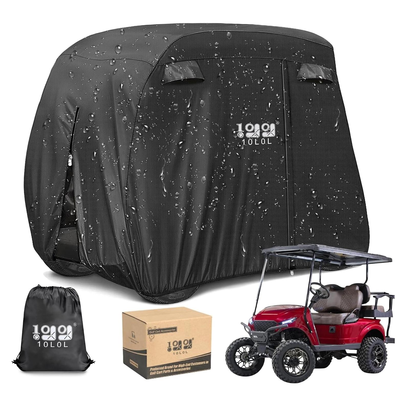 Cubierta Universal para Carros de Golf 10L0L Negra 2-4 Pasajeros