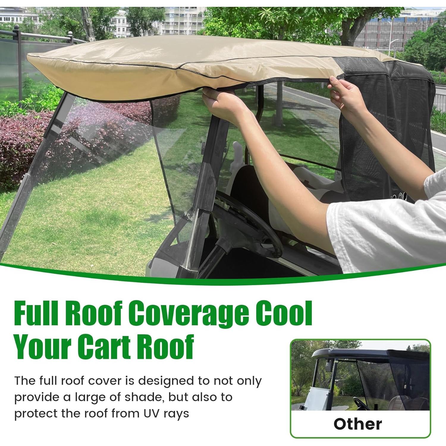 Cubierta de Sombra 10L0L para Carro de Golf Yamaha G29 Beige