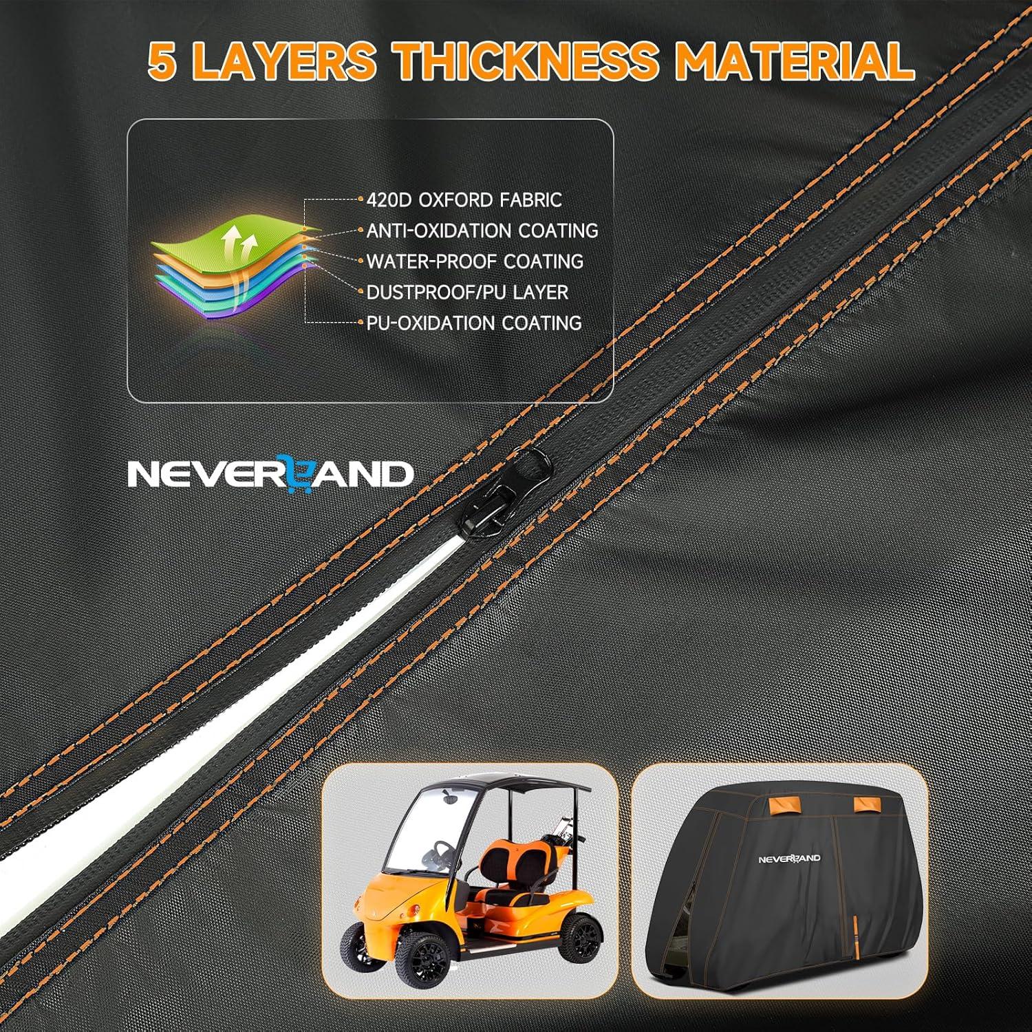 Funda Impermeable para Carro de Golf NEVERLAND 2 Pasajeros