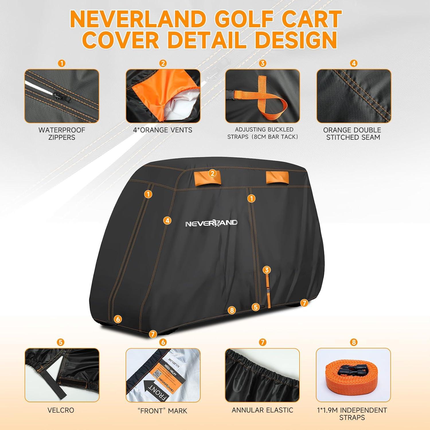 Funda Impermeable para Carro de Golf NEVERLAND 2 Pasajeros