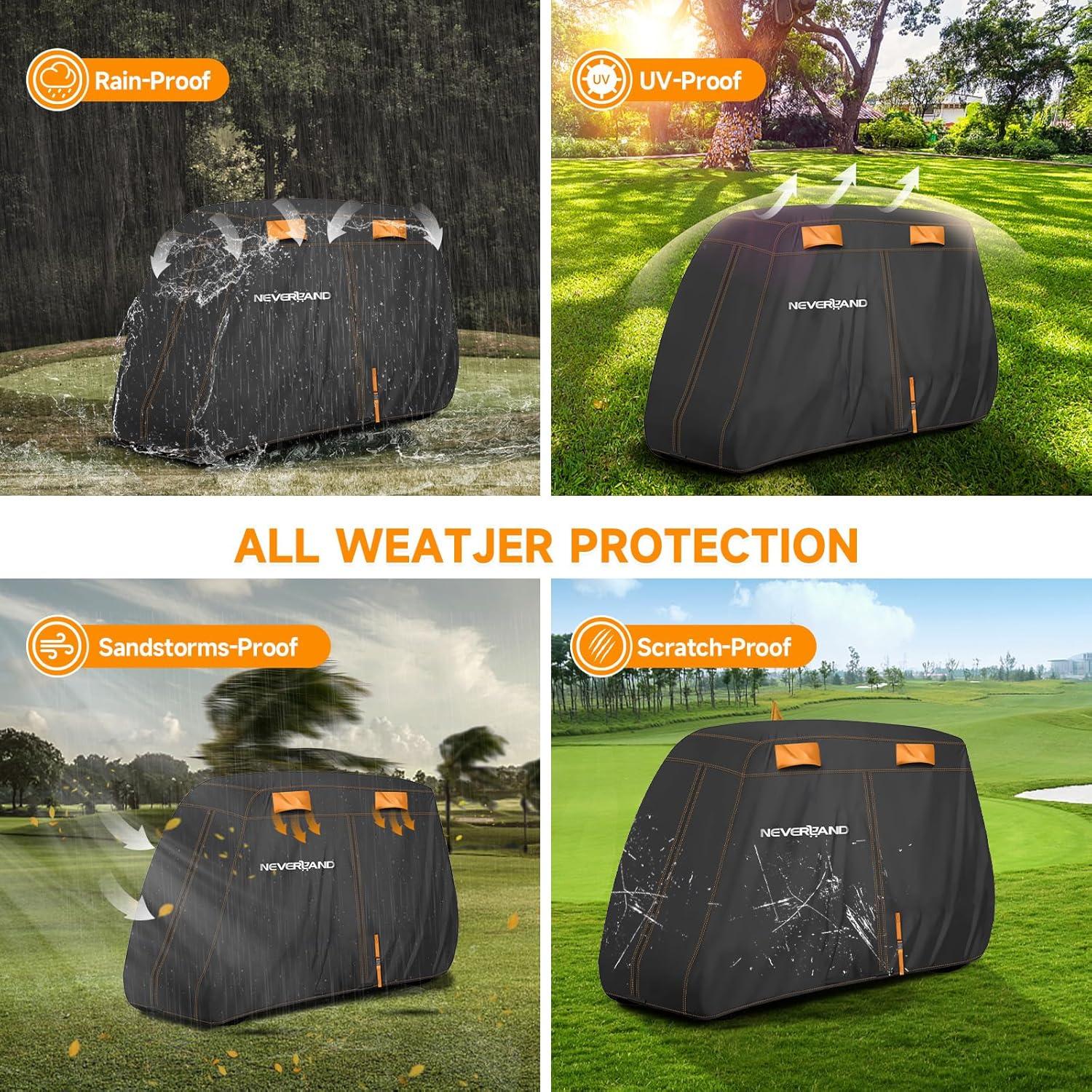Funda Impermeable para Carro de Golf NEVERLAND 2 Pasajeros