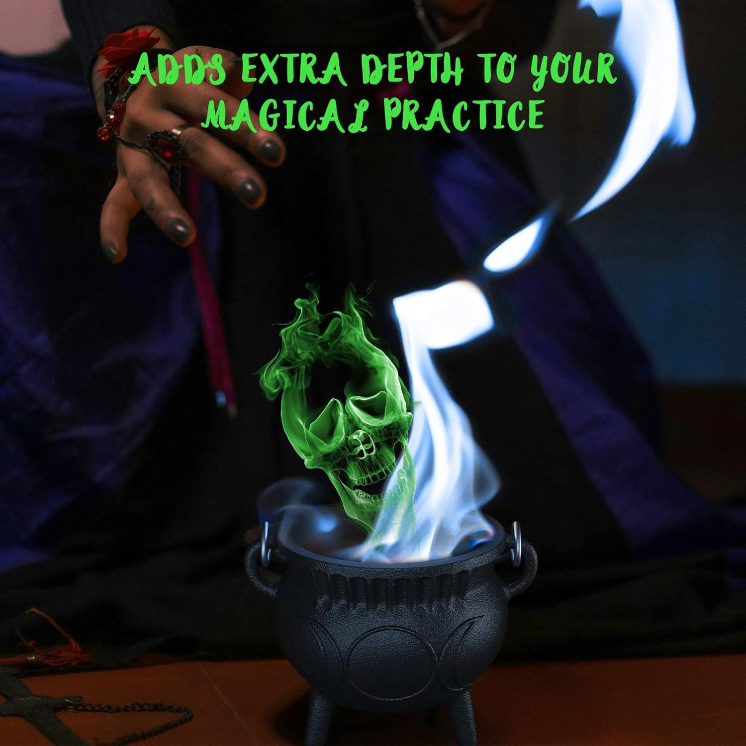 Caldero de Hierro Fundido Aurionix 1 kg con Tapa - Mini Caldero para Cocinar y Rituales