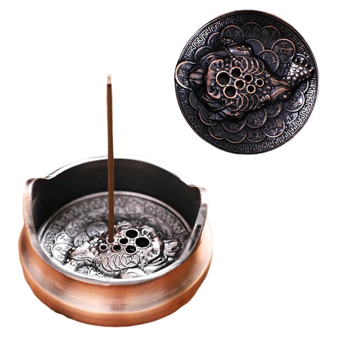 Quemador de Incienso Circular CHENSHUO Bronce Mini 3.8cm