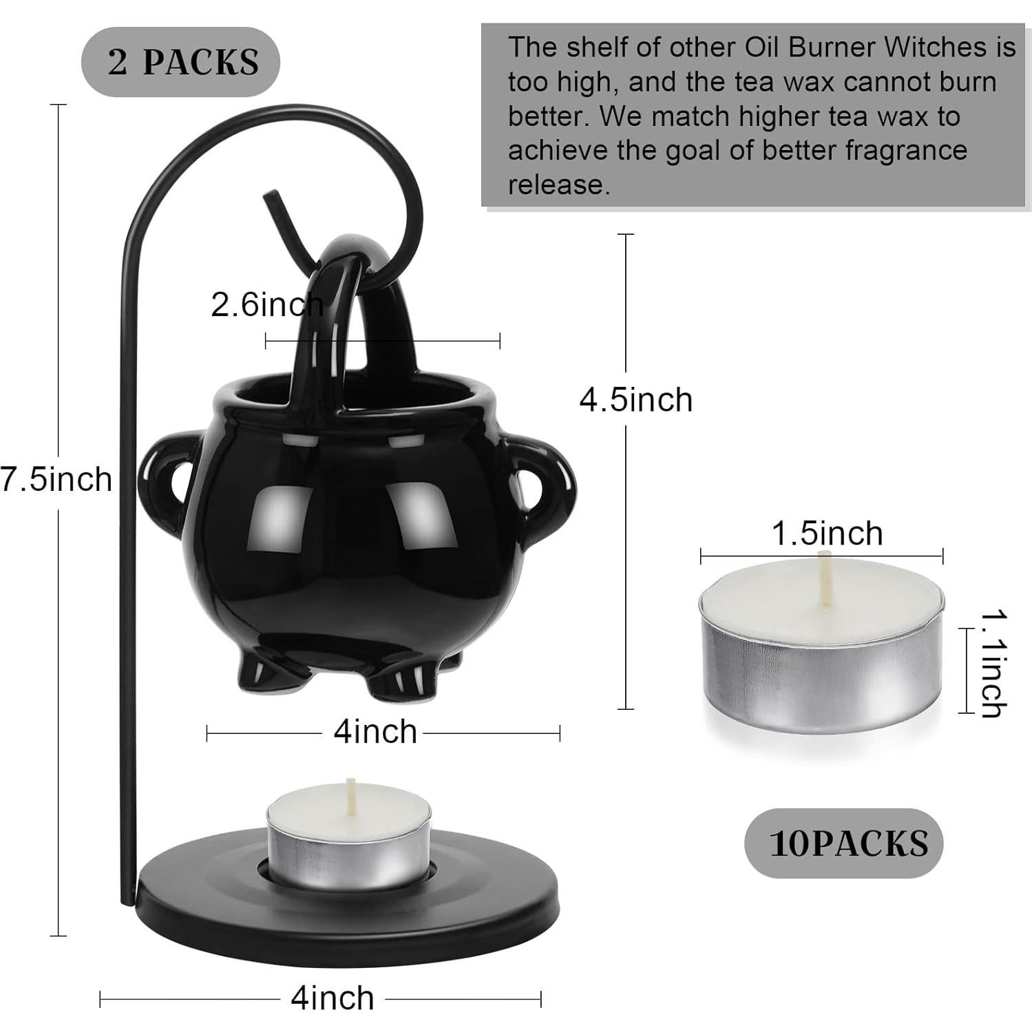 Conjunto de Quemador de Aceite de Caldero Tessco con 10 Velas