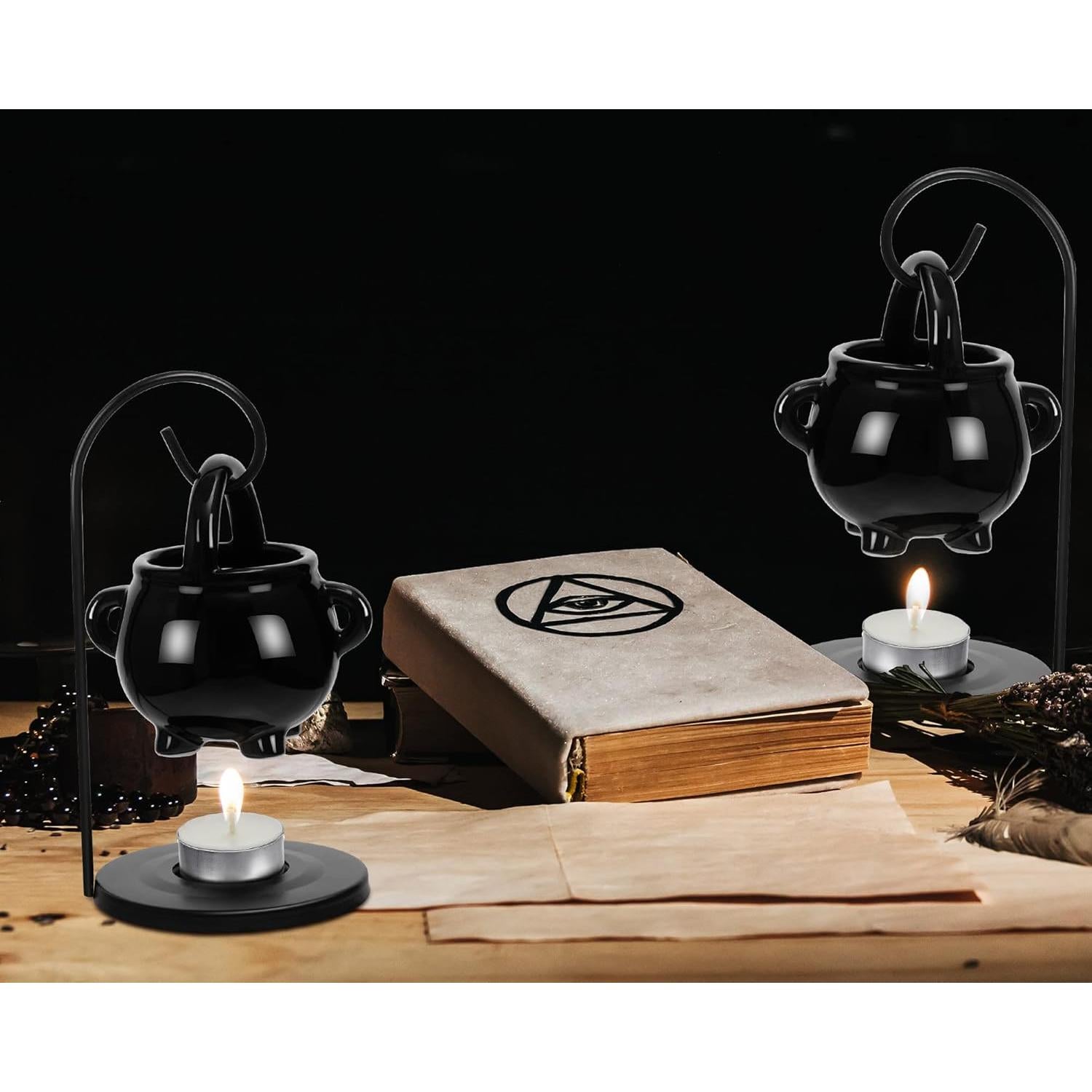 Conjunto de Quemador de Aceite de Caldero Tessco con 10 Velas