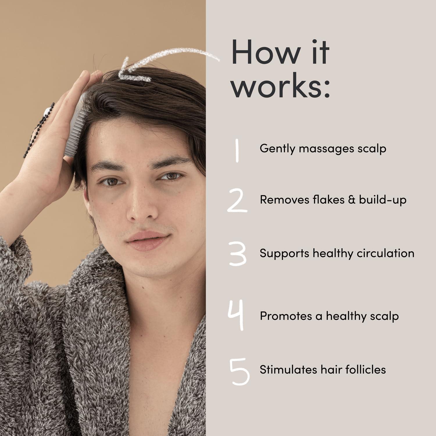 Cepillo Exfoliante Jupiter 600 para Cuero Cabelludo Negro