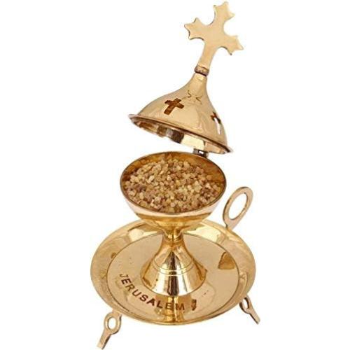 Horno de Incienso de Cobre y Latón Casa de Dios 18.5 cm