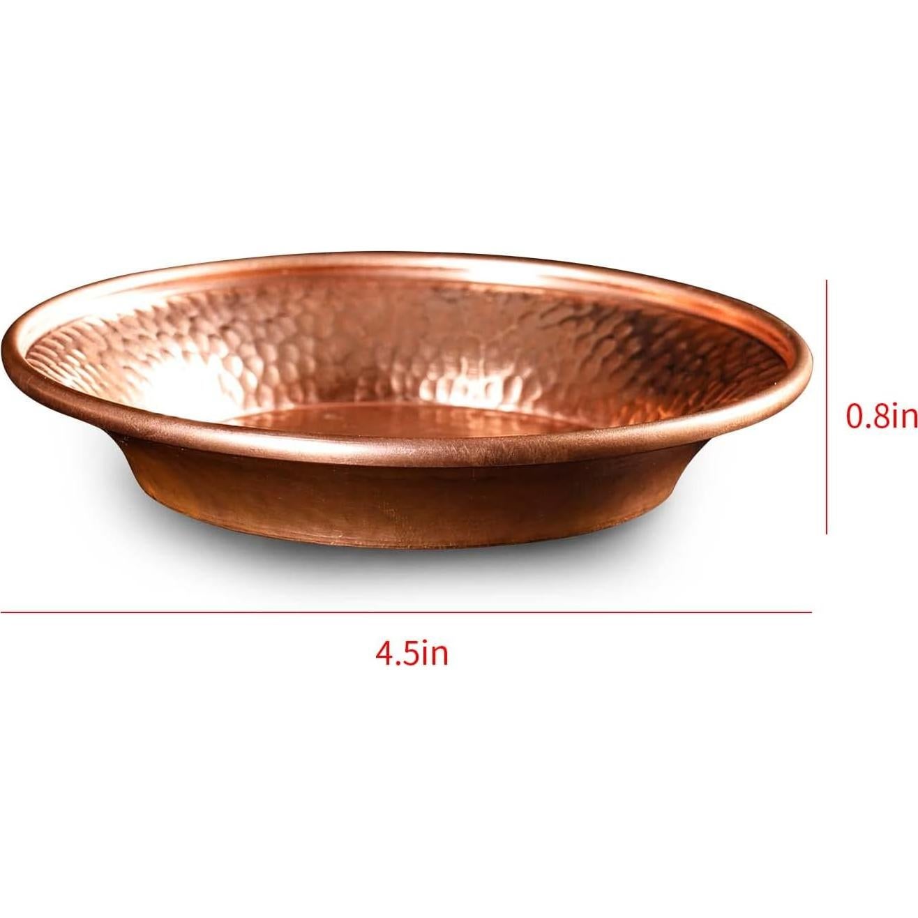 Tazón Decorativo de Cobre Martillado Amitofo 11.43 cm