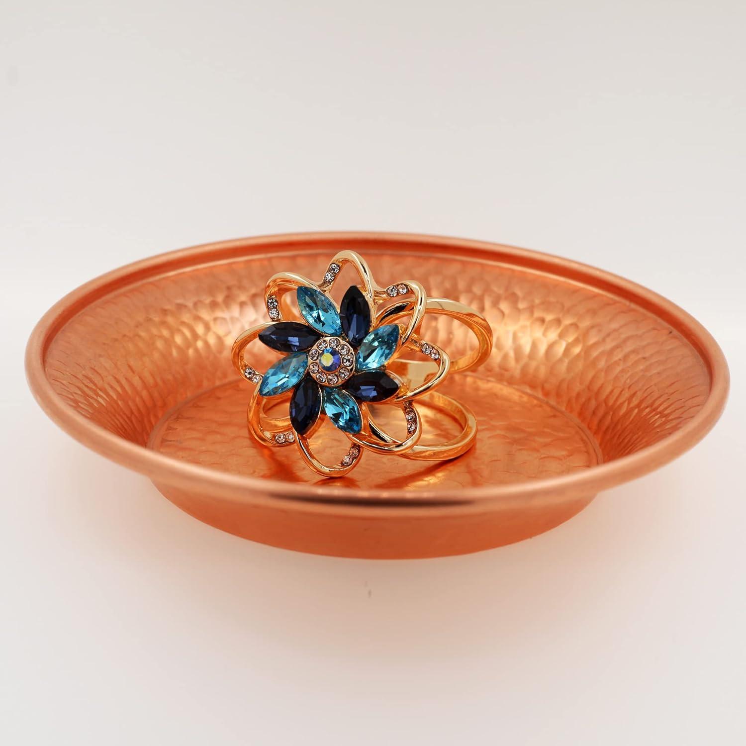 Tazón Decorativo de Cobre Martillado Amitofo 11.43 cm