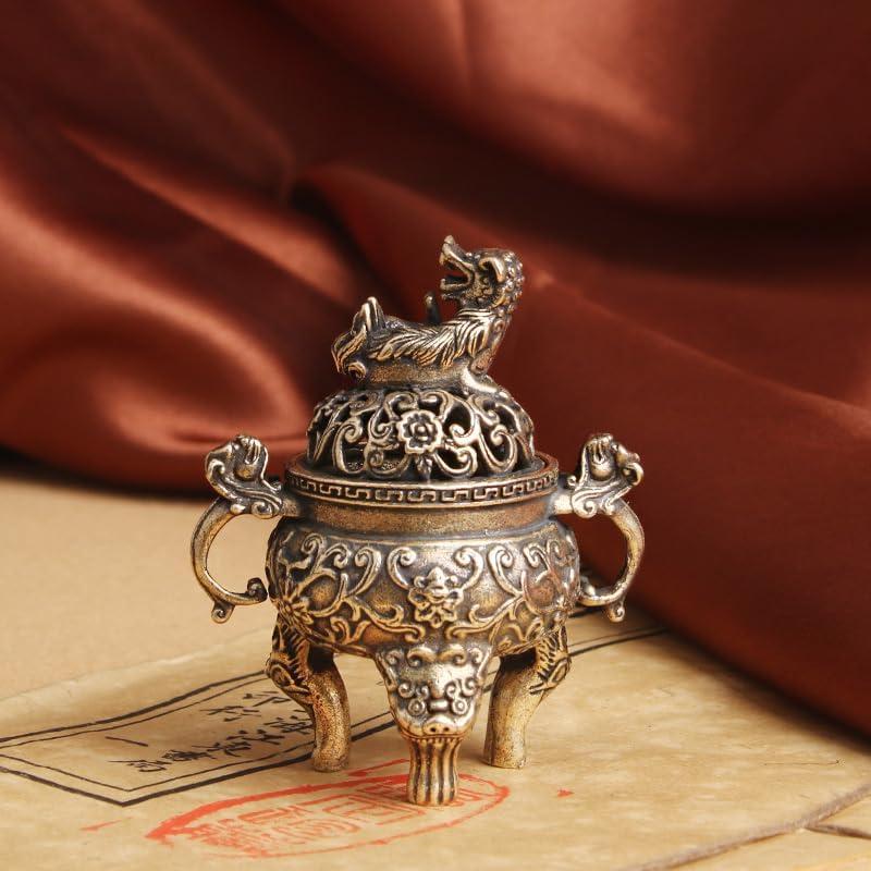 2 Pcs Quemador de Incienso de Cobre SHIDXIB Estilo Antiguo