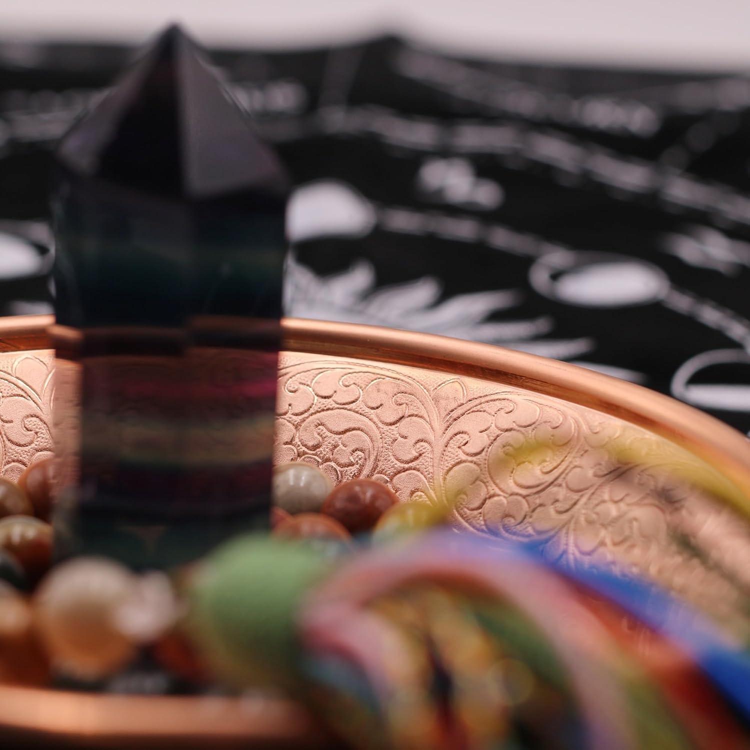 Cuenco Ritual de Cobre Amitofo 13.5cm Pentagrama Decorativo