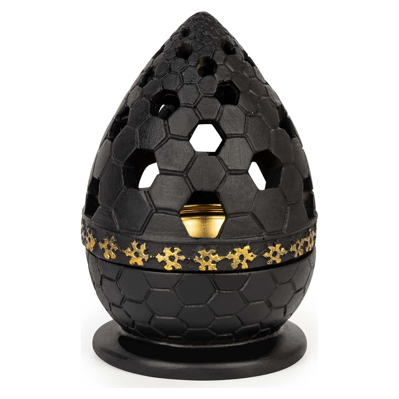 Soporte para Incienso Xisakaca Negro Cilíndrico 13x8cm