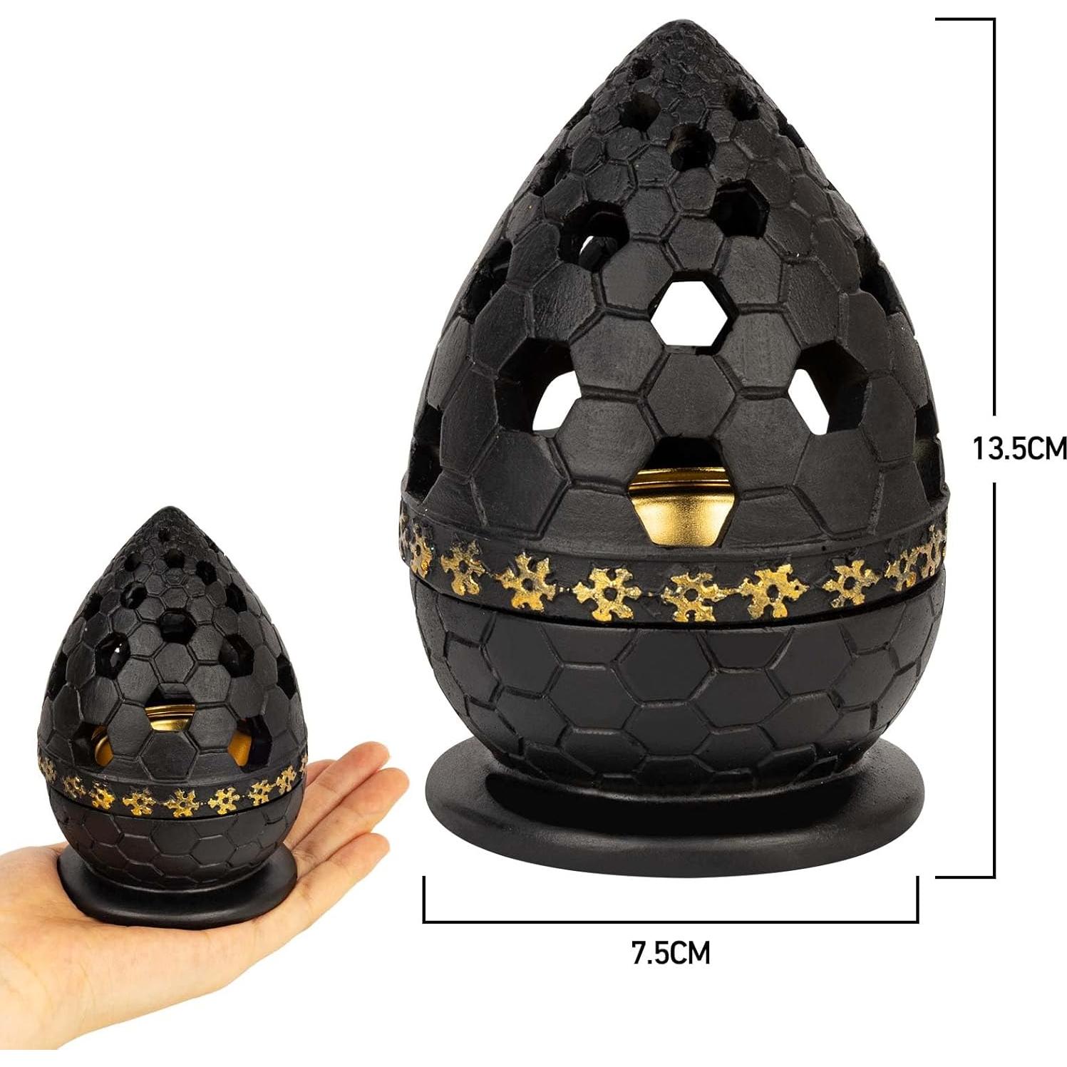 Soporte para Incienso Xisakaca Negro Cilíndrico 13x8cm