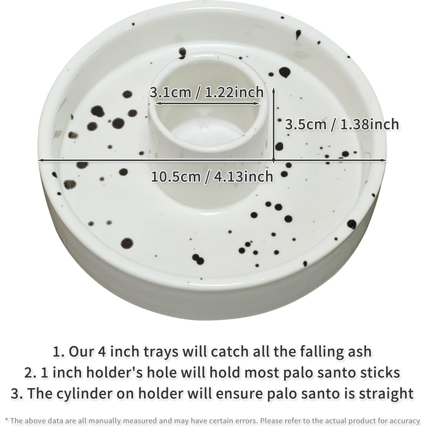 Soporte de Incienso de Cerámica Gute para Palo Santo Blanco