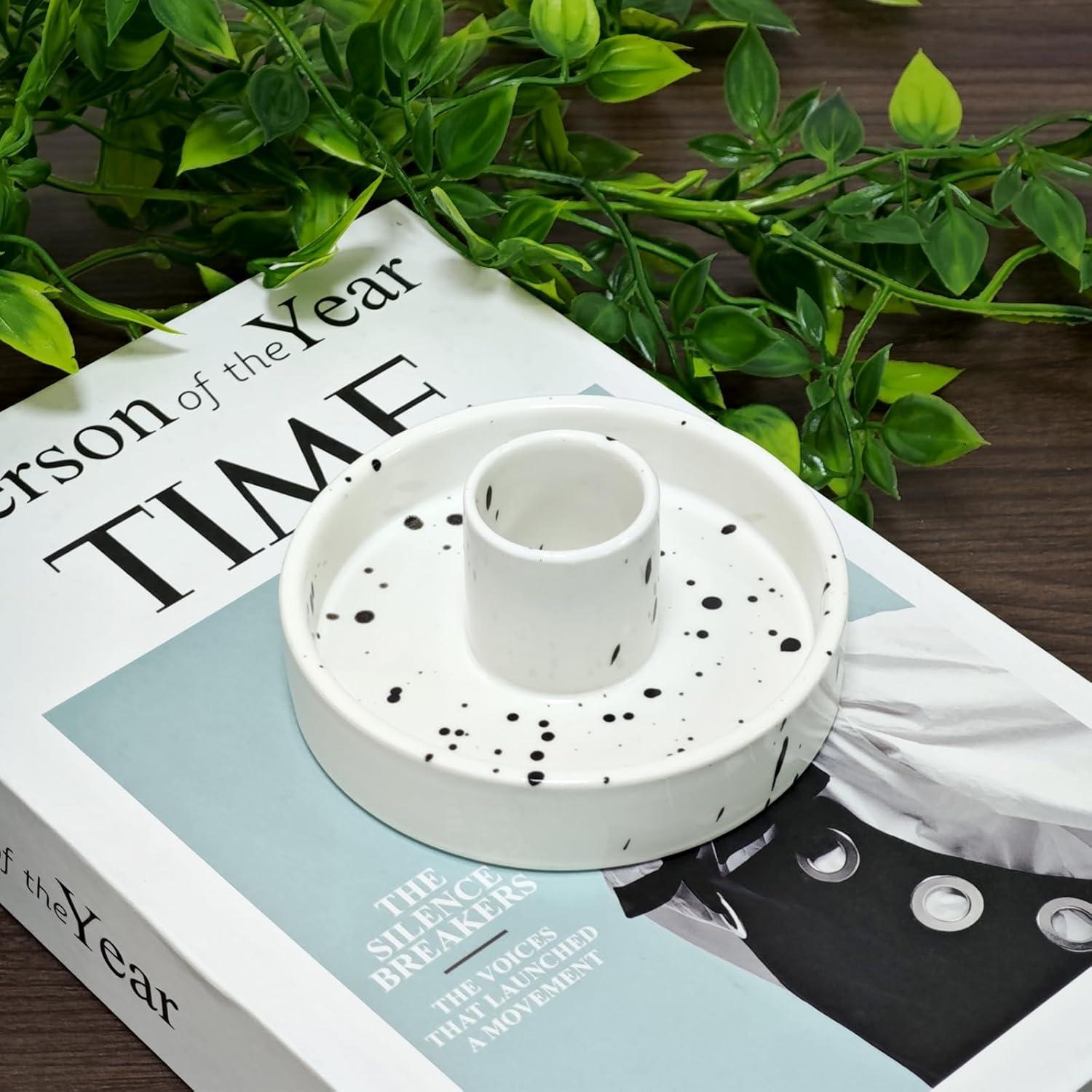 Soporte de Incienso de Cerámica Gute para Palo Santo Blanco