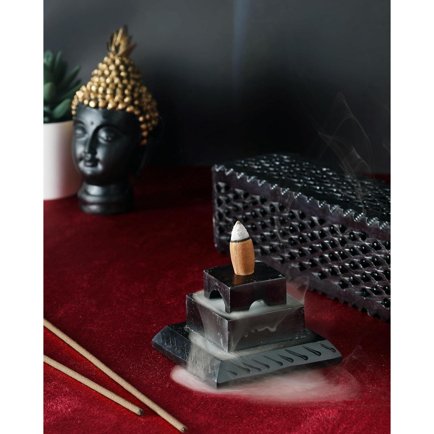 Soporte para Incienso ARTISENIA de Piedra de Jabón 27.94 cm