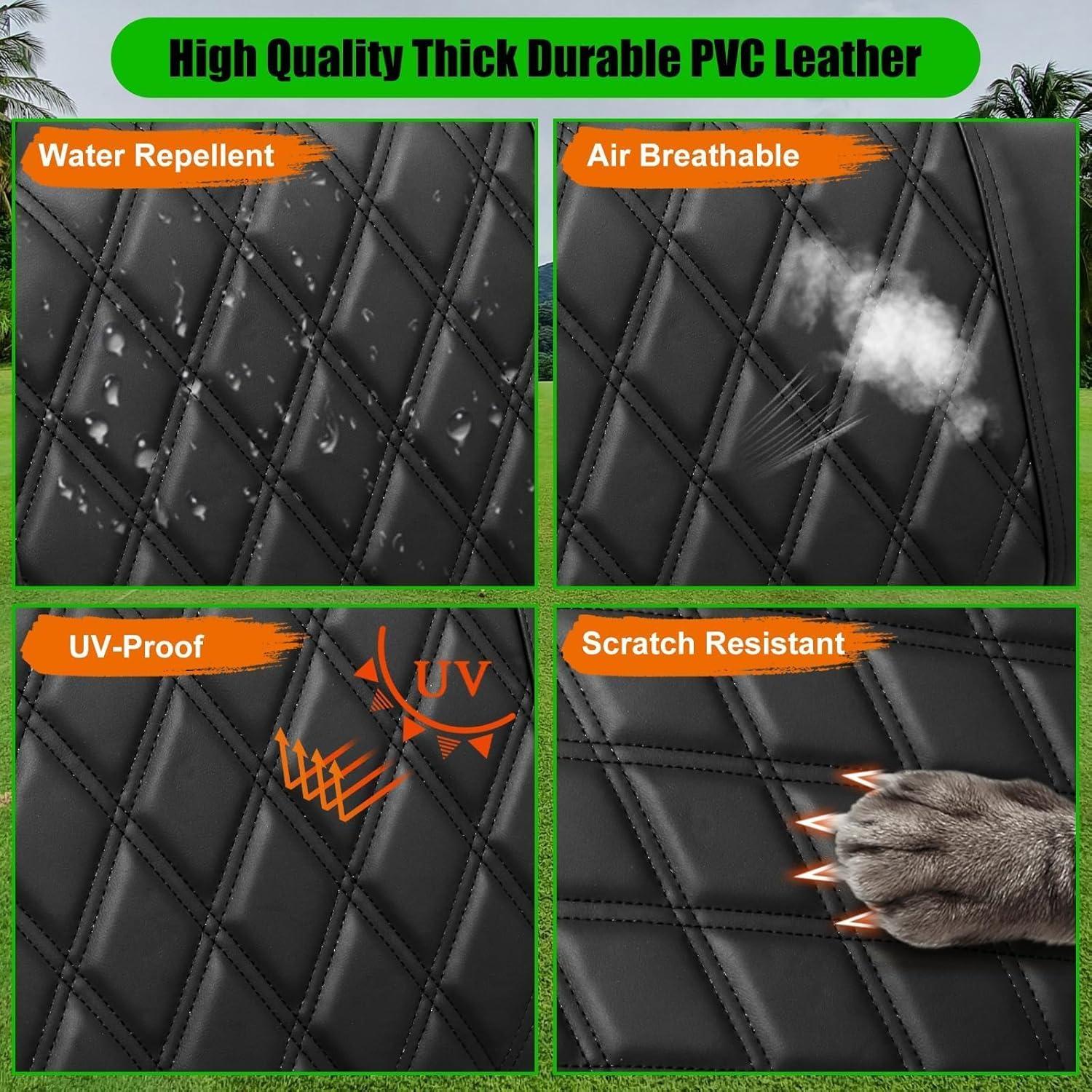 Cubiertas de Asiento LEAPGOMAX para Club Car Precedent - Cuero PVC