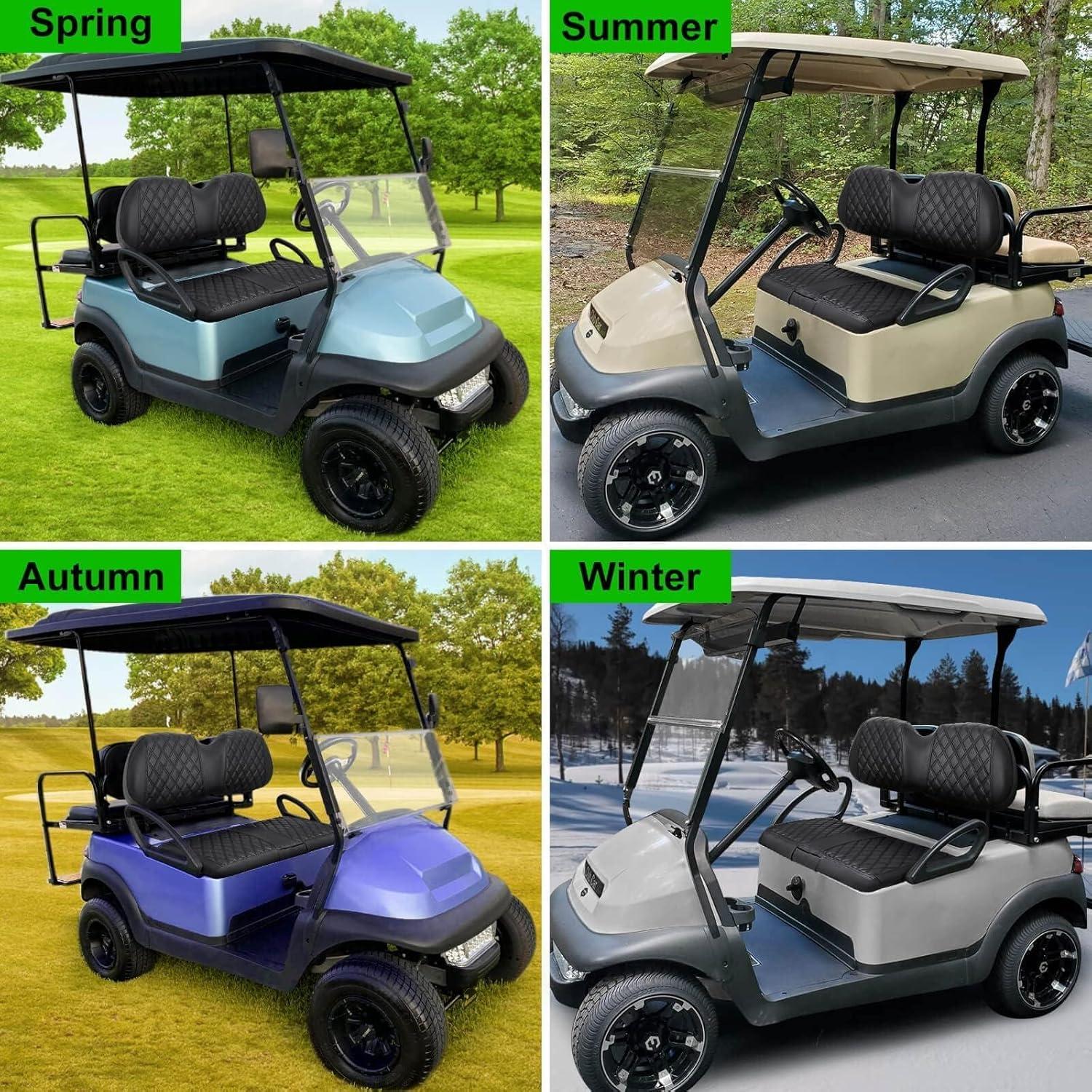 Cubiertas de Asiento LEAPGOMAX para Club Car Precedent - Cuero PVC