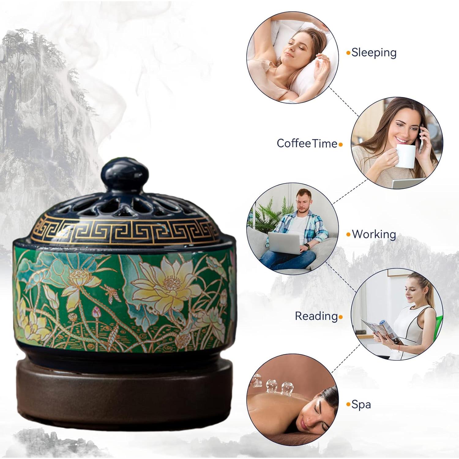 Quemador de Incienso Eléctrico ISSNW Cerámica Esmaltada 0.73kg