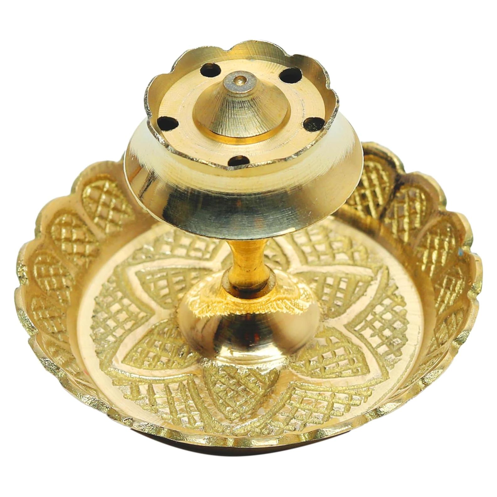 Soporte de Incienso de Latón Aditri Creation 6.35 cm Dorado