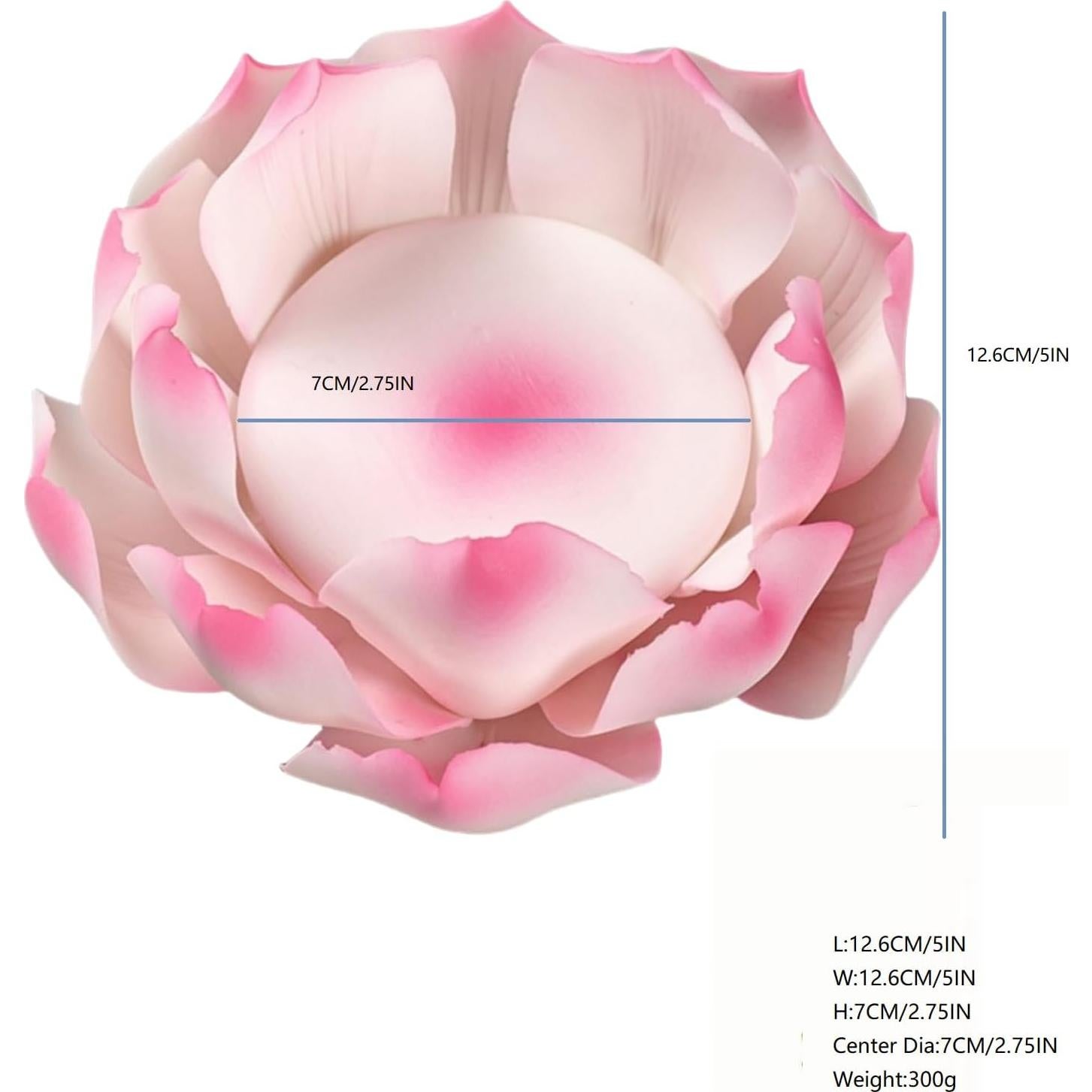 Soporte de Incienso de Loto Rosa Fluox Fuya 12.6cm Cerámica