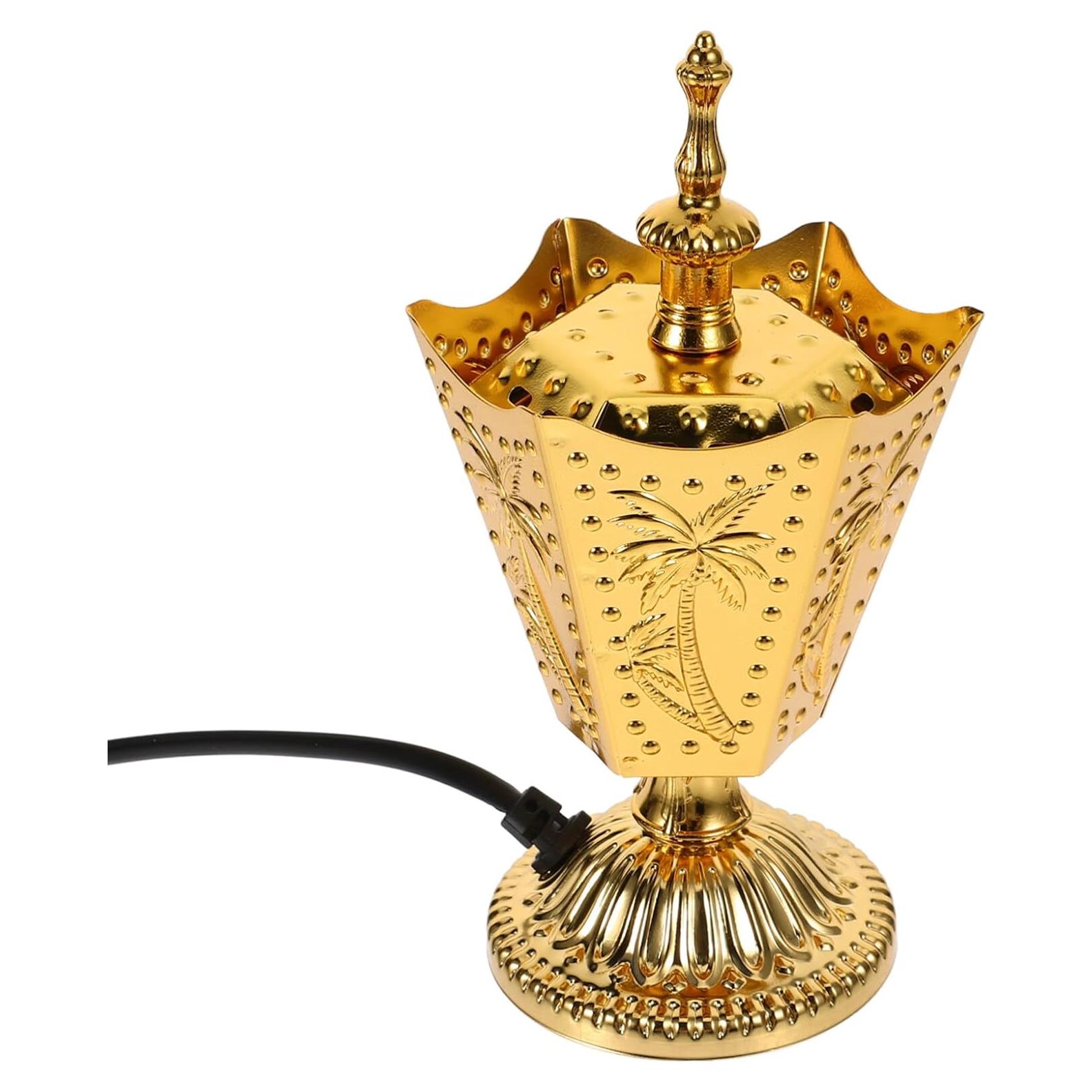 Quemador de Incienso Eléctrico ABOOFAN Dorado 16.9 cm