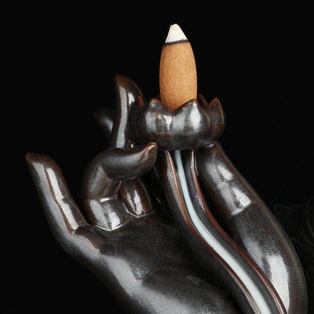 Horno de Incienso de Retroceso Stimmt Loto Buda Cerámica 10 Conos