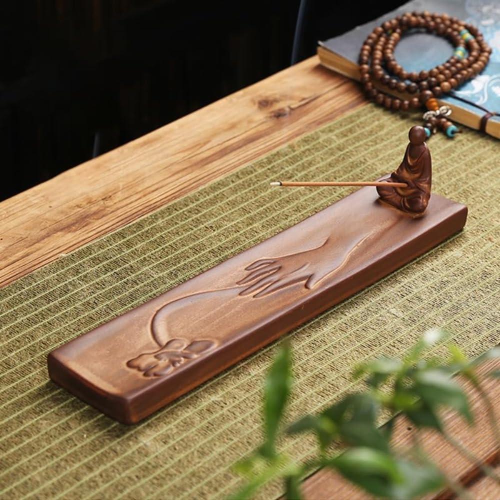 Quemador de Incienso de Cerámica CAHUWHCA Loto de Buda 23.66 cm