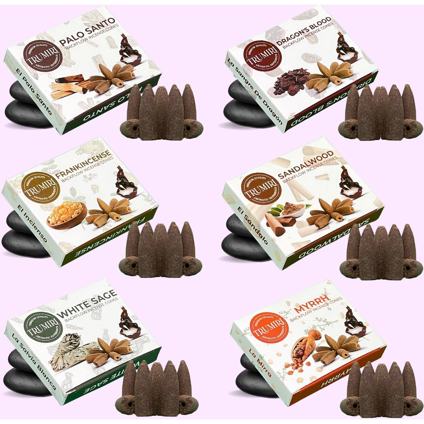 Conos de Incienso de Retroceso TRUMIRI Woody - 60 Piezas