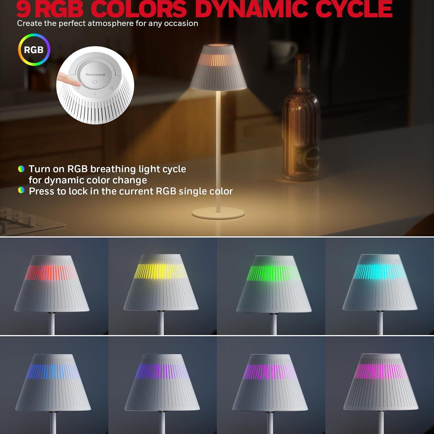 Lámpara de Mesa Inalámbrica Honeywell HWT-M1 5200mAh RGB