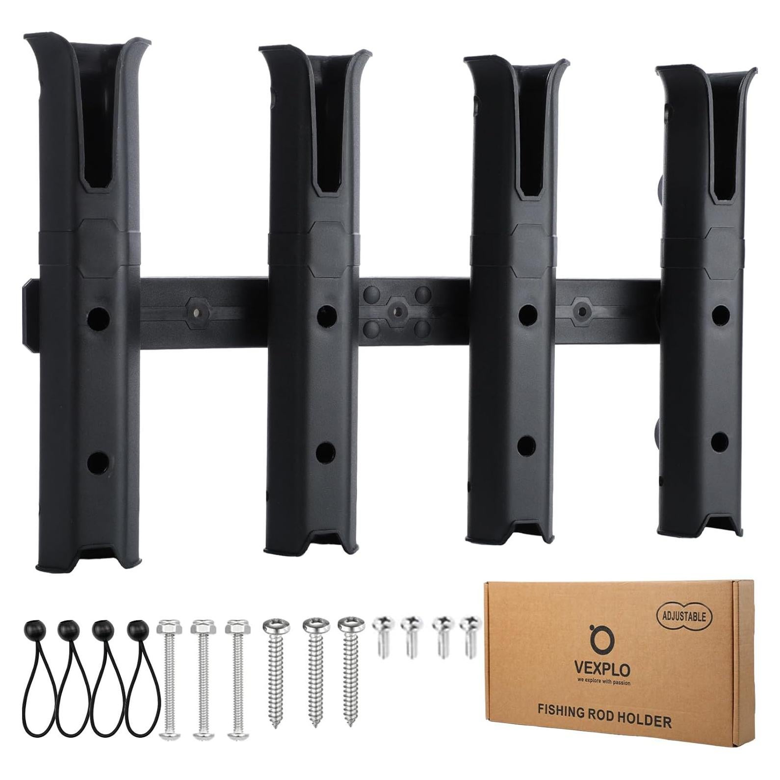 Soporte de Varas de Pesca VEXPLO V-ROD 4 Tubos Ajustable