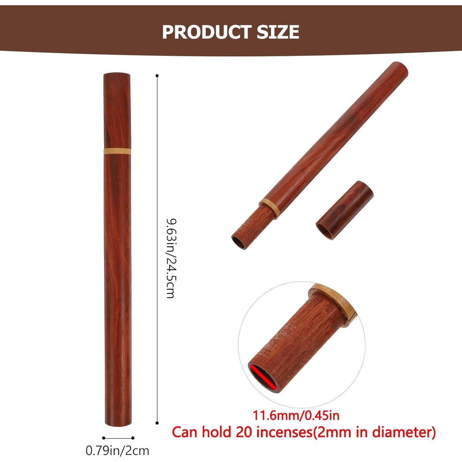 Soporte de Incienso Healifty de Madera de Rosa 24.5 cm