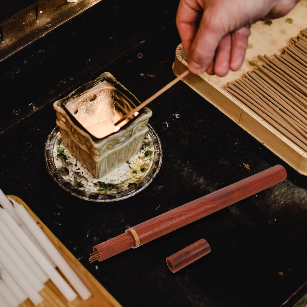 Soporte de Incienso Healifty de Madera de Rosa 24.5 cm