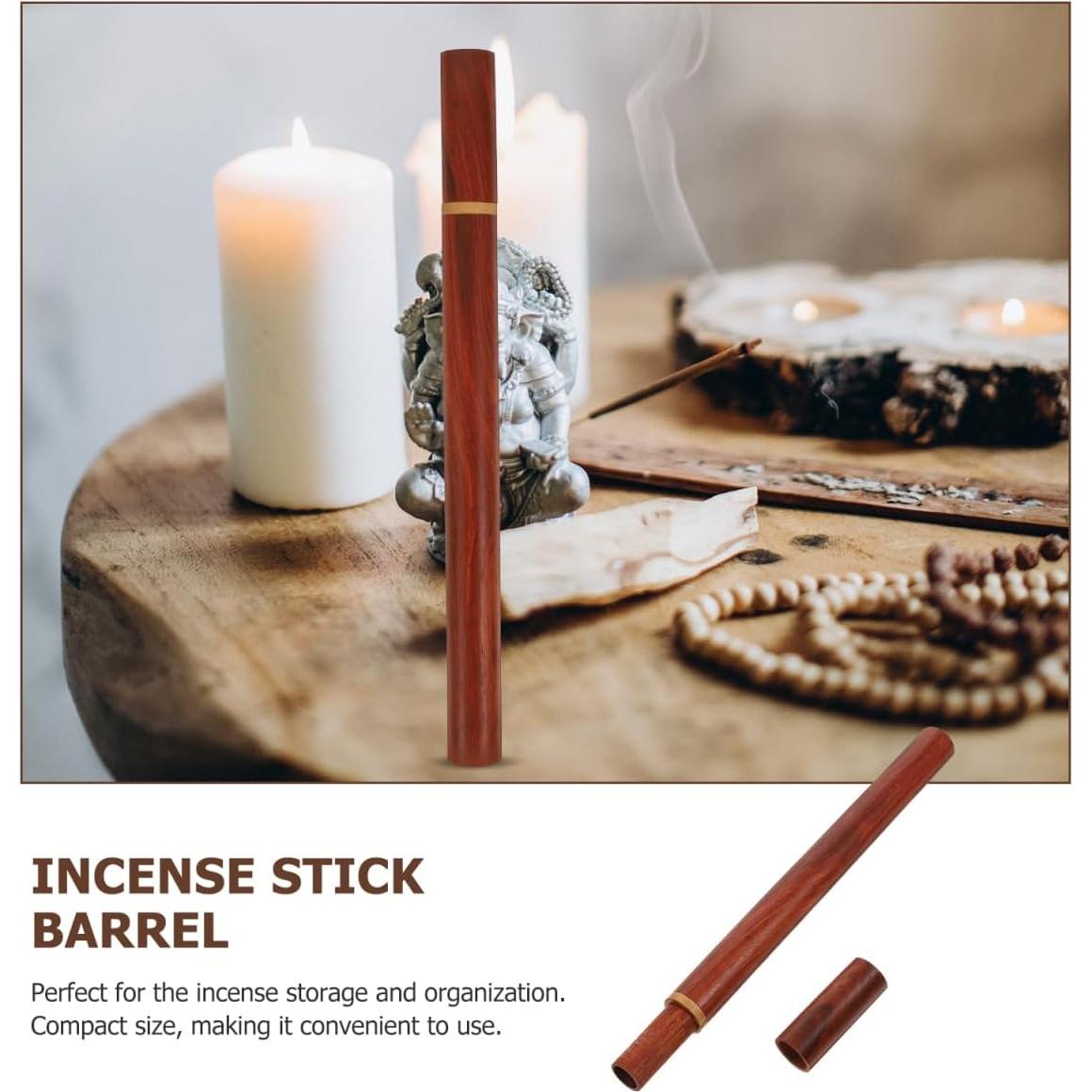Soporte de Incienso Healifty de Madera de Rosa 24.5 cm