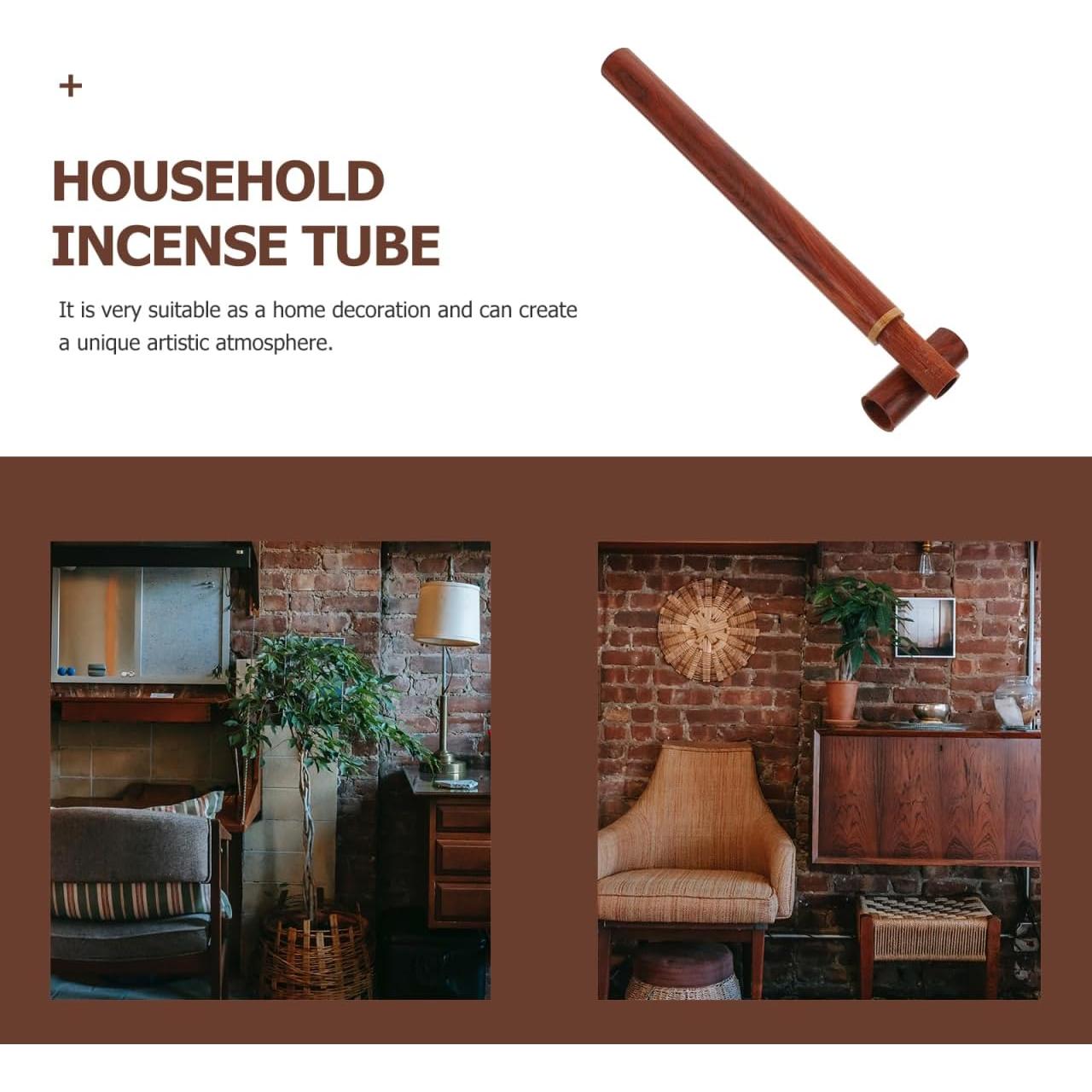 Soporte de Incienso Healifty de Madera de Rosa 24.5 cm